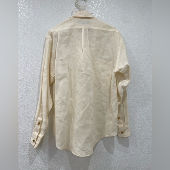 Ralph Lauren rare vintage 100% Linen button up shirt size 4 - Picture 2 of 4
